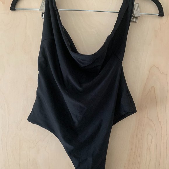 NWT Tiger Mist black cowl neck bodysuit - Picture 1 of 5